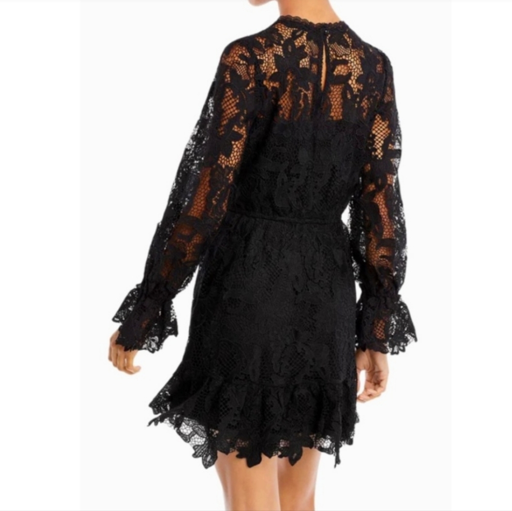NWT Aqua Lace Bell Sleeve Dress Sz L - Picture 2 of 2